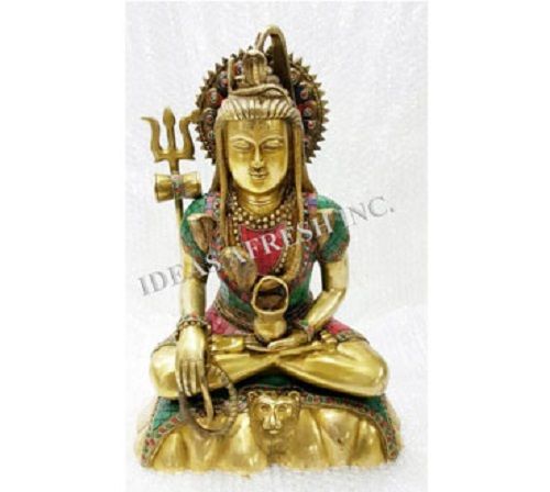 Sitting Posture Brass Lord Shiva Statue