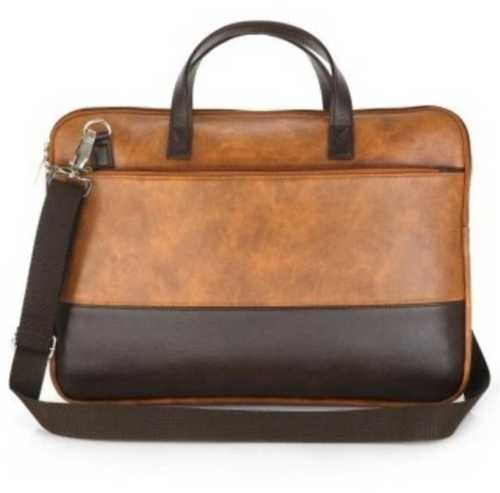 Black Brown Portfolio Laptop Bag