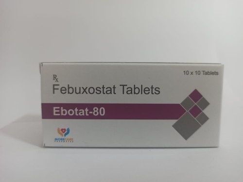 Febuxostat 80 मिलीग्राम टैबलेट (पैकेजिंग आकार 10x10 टैबलेट)