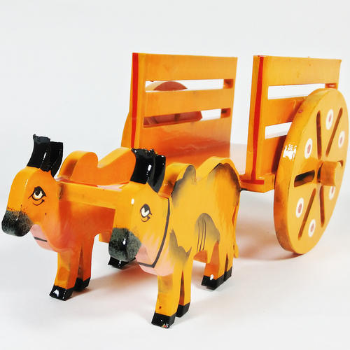 Handicraft Wooden Bullock Cart For Home Decoration