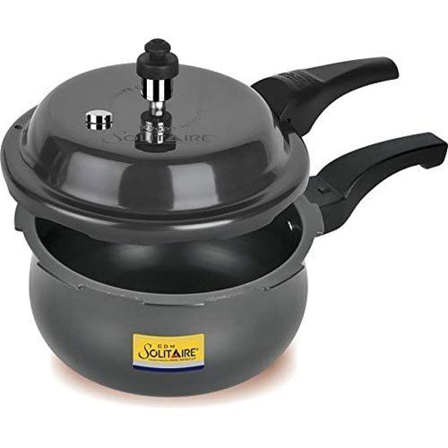 Solitaire Handi Hard Anodized Outer Lid Pressure Cooker Size: Various Sizes Are Available