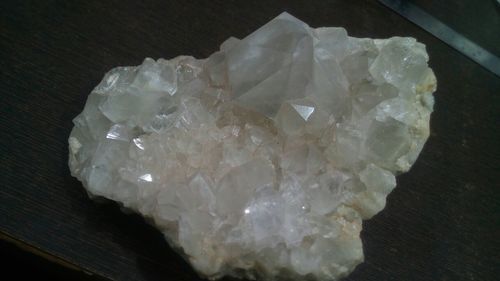 Snow White Transparent Clear Quartz Cluster