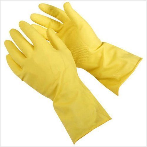 Yellow Chemical Resistant Pvc Safety Hand Gloves