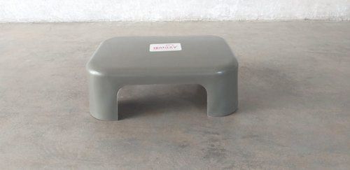 Heavy Duty Break Resistant Plastic Grey Bathroom Stool