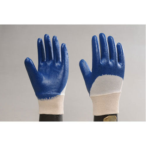 Blue Nitrile Coated Safety Hand Gloves