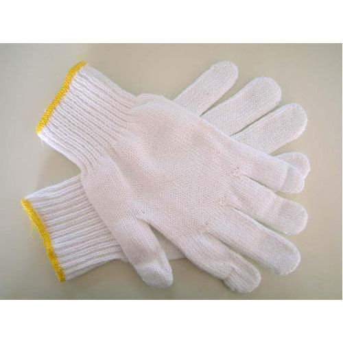 White Skin Friendly Cotton Safety Hand Gloves