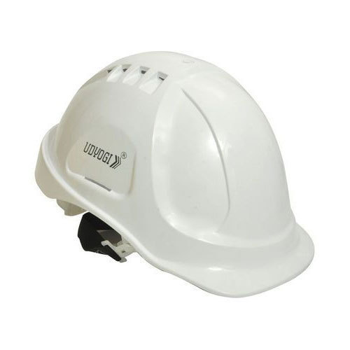 White Hdpe Udyogi Safety Helmet Size: 53 To 60 Cm