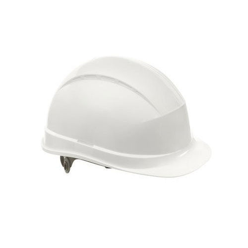 White PVC Mallcom Safety Helmet