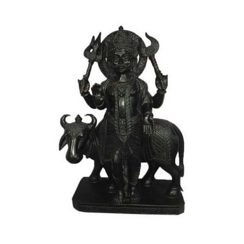 2 Feet Black Marble Shani Dev Standing Statue