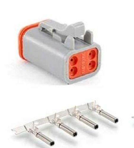 Orange And White 4 Pole Female Jcb Connector