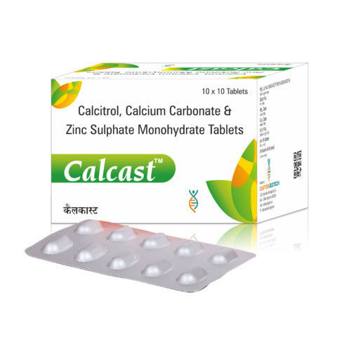 CALCAST Calcitriol Calcium Carbonate and Zinc Sulphate Monohydrate Tablet