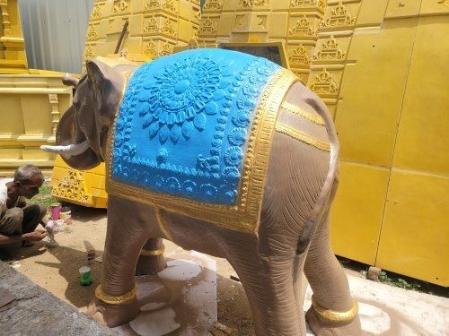 Various Colors Are Available Elephant Statue Frp For Exterior Decor