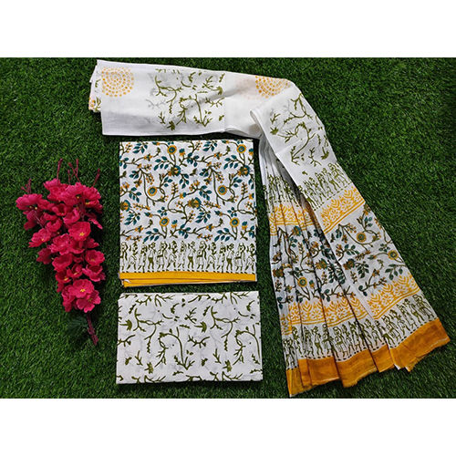 Off white and Magenta Jaipur Handprinted Ajrakh Cotton Dress Material –  Sharvari's