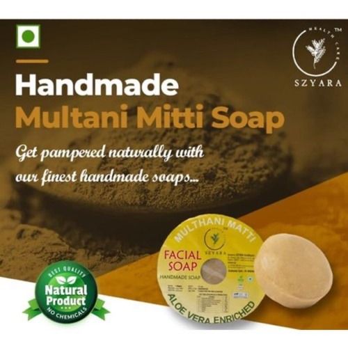 Hand Made Multani Mitti Soap Size: Custom