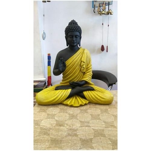 Durable Multicolour Fiber Sitting Buddha Statue Without Base