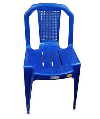 Portable Blue Plastic Chair Without Arms