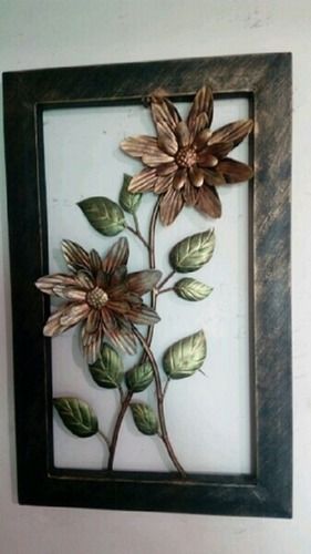 Various Colors Are Available Flower Frame Wrought Iron For Wall Decor