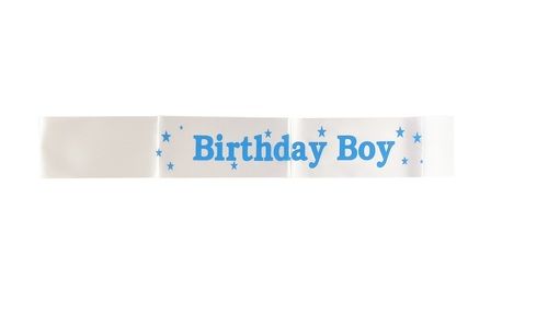HIPPITY HOP BLUE BIRTHDAY BOY PRINTED SASH FOR PARTY PACK OF 1