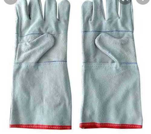 White Industrial Leather Hand Gloves