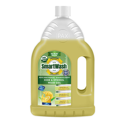 Grey And Yellow Smart Wash Anti-Bacterial Disinfectant Dish & Utensil Wash Gel