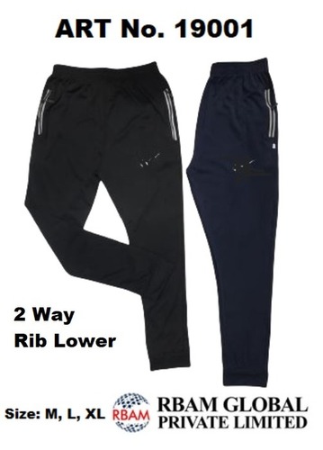 2 Way Rib Lycra Lower (Art No. 19001 M L XL) - Unisex Size M/L/XL | Trendy 2 Way Lycra Fit, Elegant and Stylish for Fashion-Forward Men