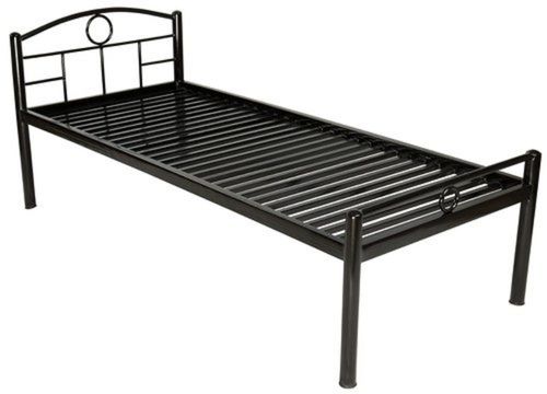 Fabricated Black Paint Single User Metal Bed