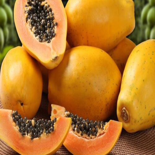 Protein 0.5 g Total Carbohydrate 11g Easy To Digest Healthy Natural Taste Yellow Fresh Papaya