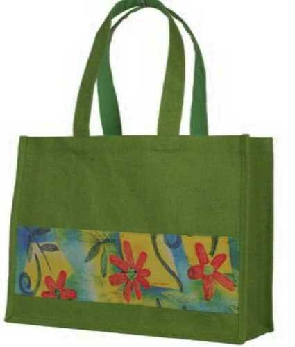 Recyclable Green Printed Jute Bag