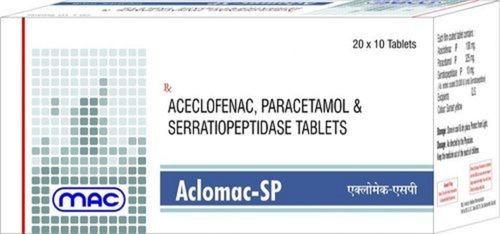 Aceclofenac Paracetamol And Serratiopeptidase 435 Mg Painkiller Tablets