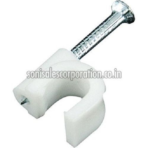 Circle Cable Clips With Metal Nail For Wire Management