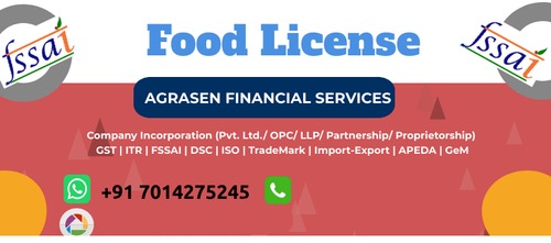 FSSAI Registration Consultant Services By AGRASEN TRADEDOCS PRIVATE LIMITED