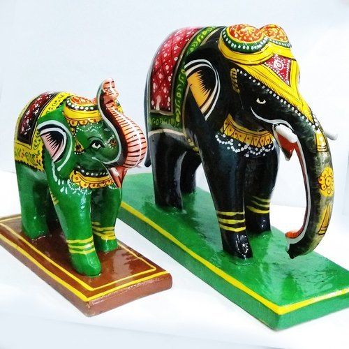 Hand Painted Wooden Elephnat For Home Decoration