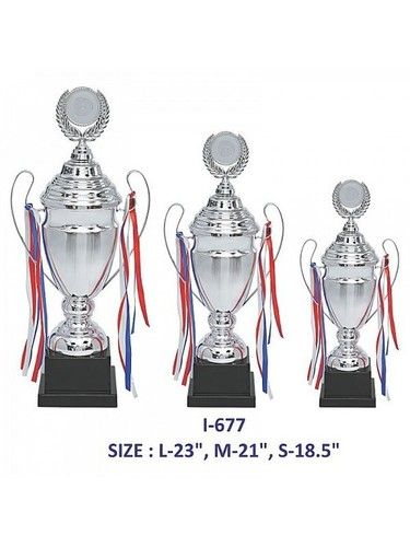 I677 Small Silver Metal Cup