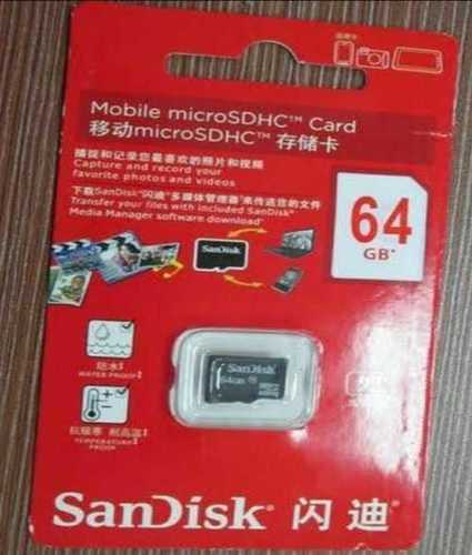 Red Standard Sandisk Memory Card