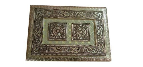 Wood Wooden Rectangular Meenakari Dry Fruit Box