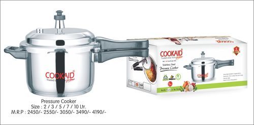 Fine 2 Litre, 3 Litre, 7 Litre, 10 Litre Stainless Steel Pressure Cooker