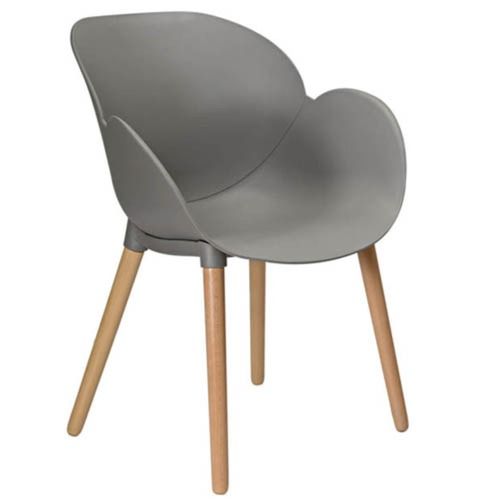 Durable Fancy Modern Style Grey Pp Cafe Chair