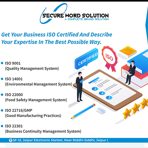 Iso Certification Services By M/S SECURE WORD SOLUTION