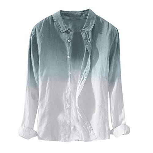 Grey Mens Full Sleeves Cotton Shirt