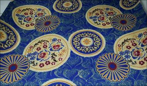 Non Woven Blue Printed Carpet