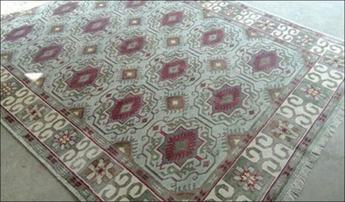 Rectangular Printed Hand Knotted Carpet