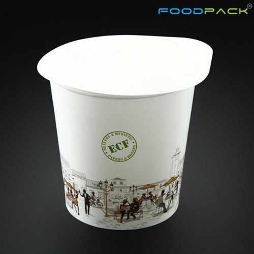 White Restaurant Hotel Printed 800 Ml Beverage Takeaway Disposable Container