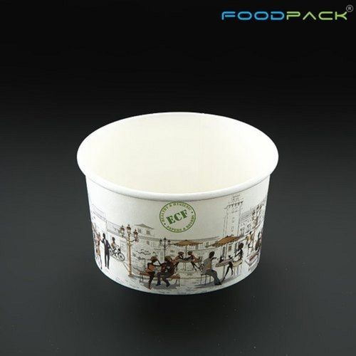 White Restaurant Hotel Printed Beverage Takeaway Disposable Paper Container