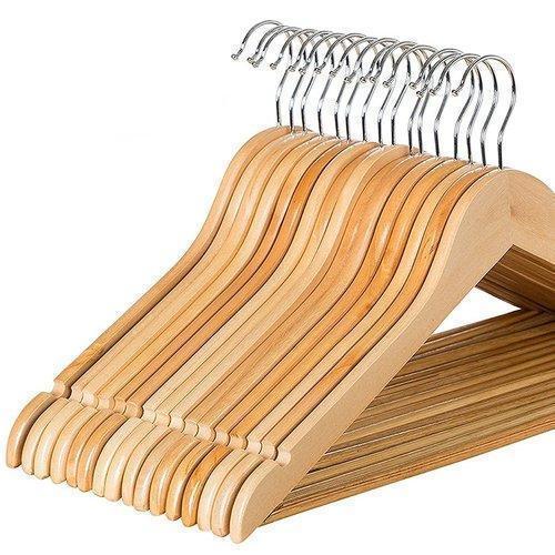 Garment Wooden Clothes Hangers, Brown Color (14 X 16 Cm)