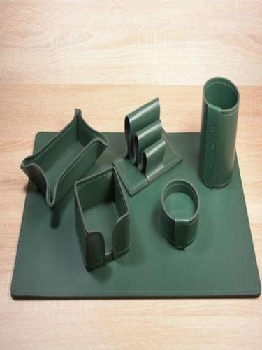 Ink Green Office Leather Tabletop Set