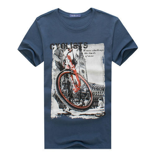 Polyester Printed T Shirt For Mens (Size L, M)