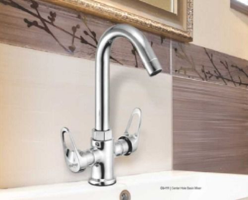 Brass Chrome Plated Center Hole Basin Mixer For Bathroom Fitting