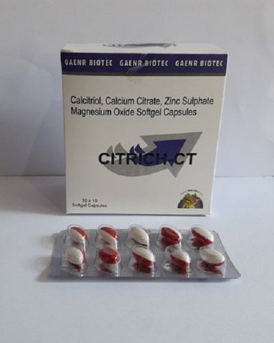  Citrich Ct Calcitrol कैल्शियम साइट्रेट मैग्नीशियम ऑक्साइड और जिंक कैप्सूल