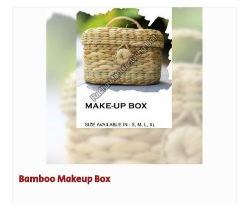 Square Shape Bamboo Makeup Box