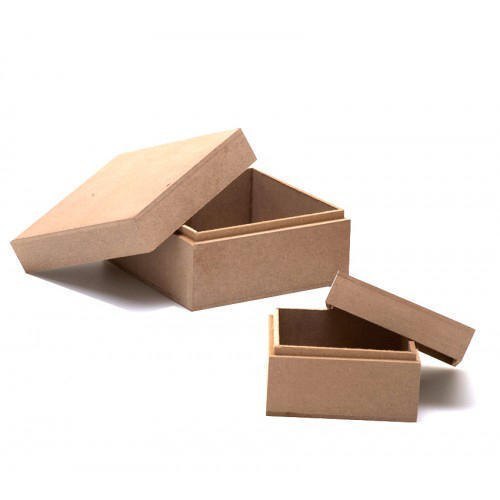 Wood Dimensionally Accurate Natural Square Wooden Box